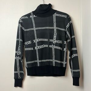 Pashmina turtleneck chains print